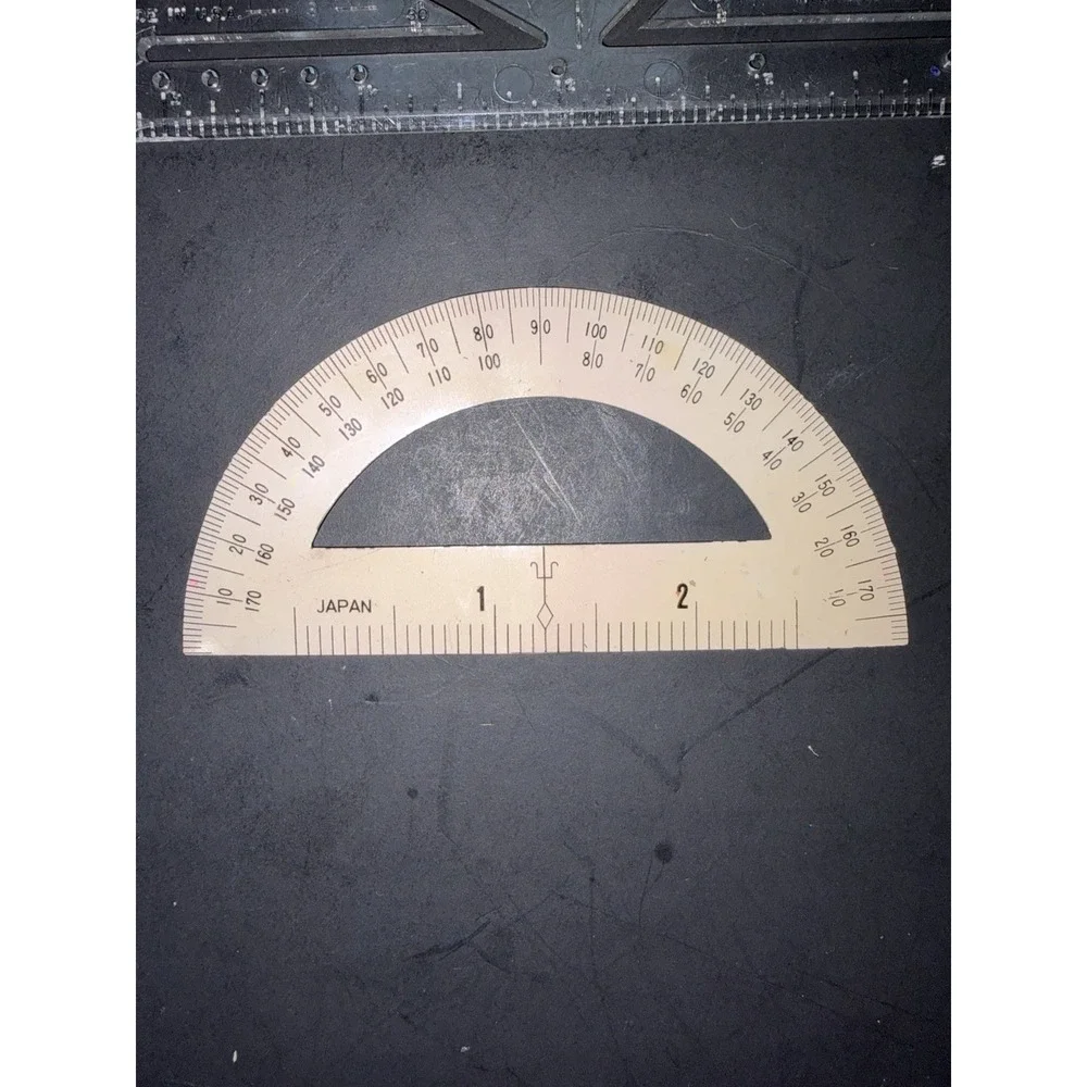 Vintage Drafting Tool Lot Sterling Protractor Geometry Ruler Template 72' Borden